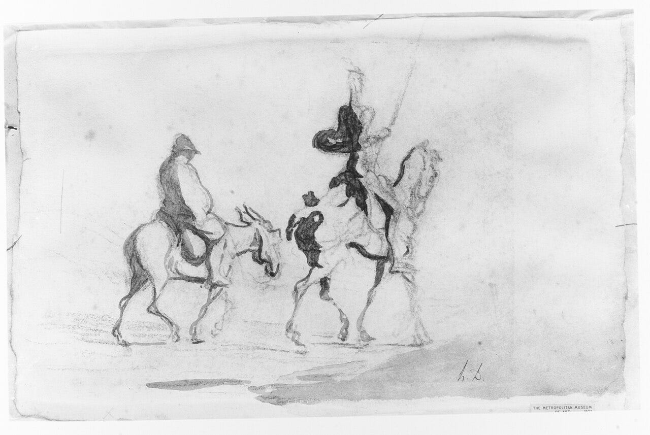 Don Quixote and Sancho Panza by Daumier Don Quixote and Sancho Panza by Daumier