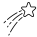 Shooting star outline