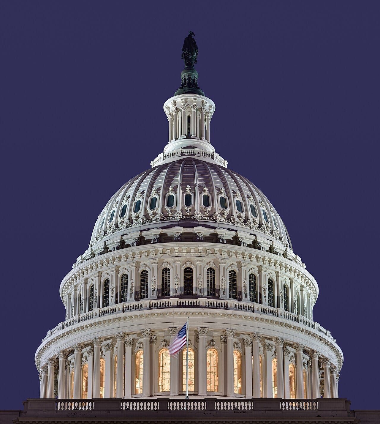 The dome of the US Capitol building, photographed in January 2006. The dome of the US Capitol building, photographed in January 2006.