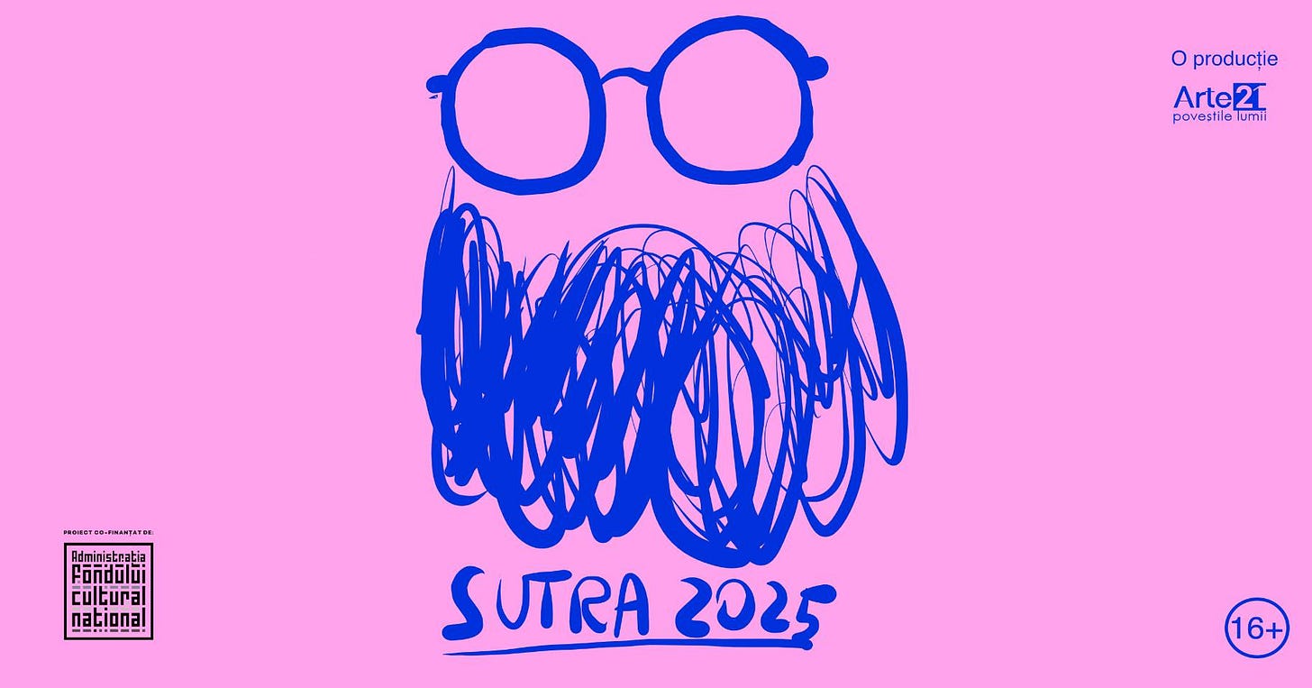 May be pop art of one or more people, beard, glasses and text