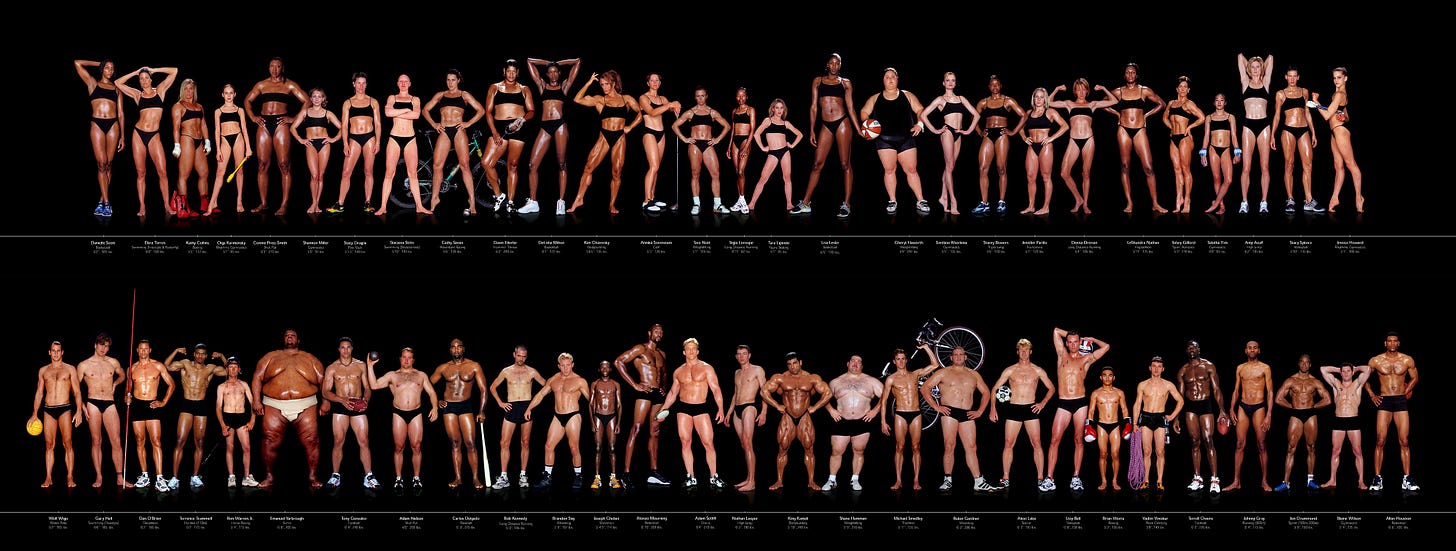 Body variations of Olympic and Professional athletes captured by  photographer Howard Schatz. : r/Damnthatsinteresting
