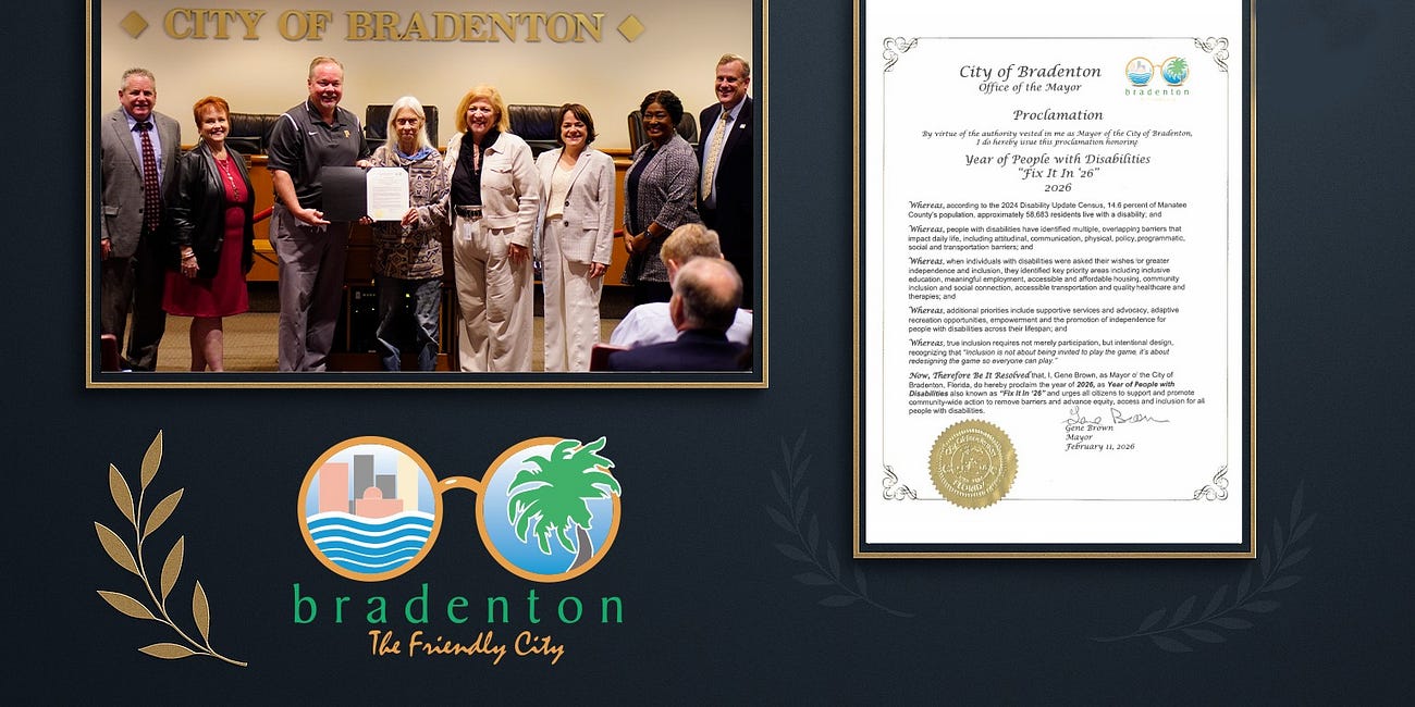 City of Bradenton Proclaims 2026 as Year of People with Disabilities, Launches Fix It In ’26 Initiative