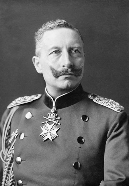 Photo of German Emperor Wilhelm the Second and his very pointy mustache Photo of German Emperor Wilhelm the Second and his very pointy mustache