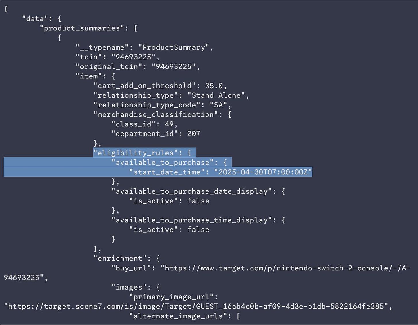 Target Switch 2 pre-order date and time