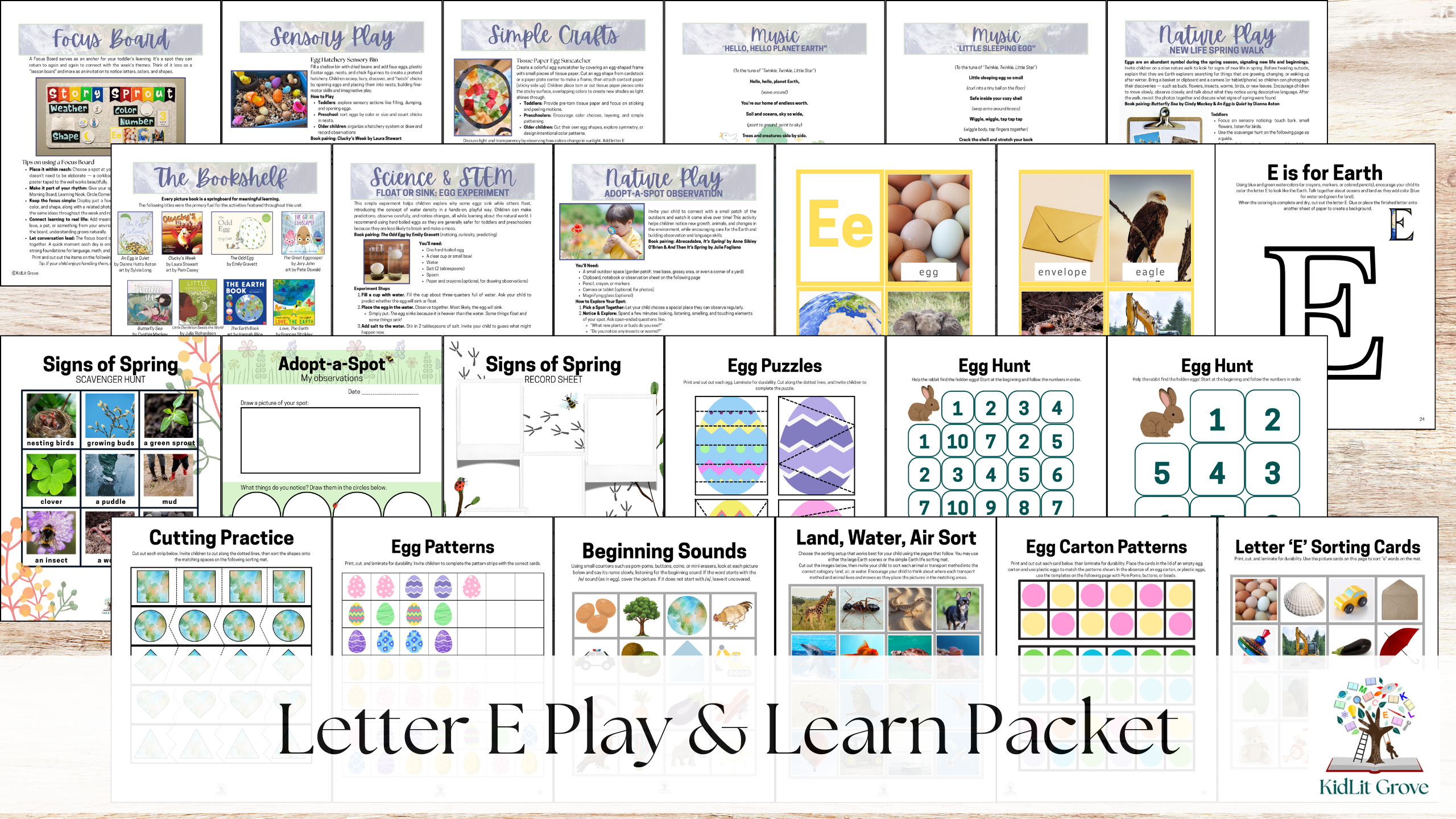 April Play & Learn Calendar - by Lindsay | KidLit Grove