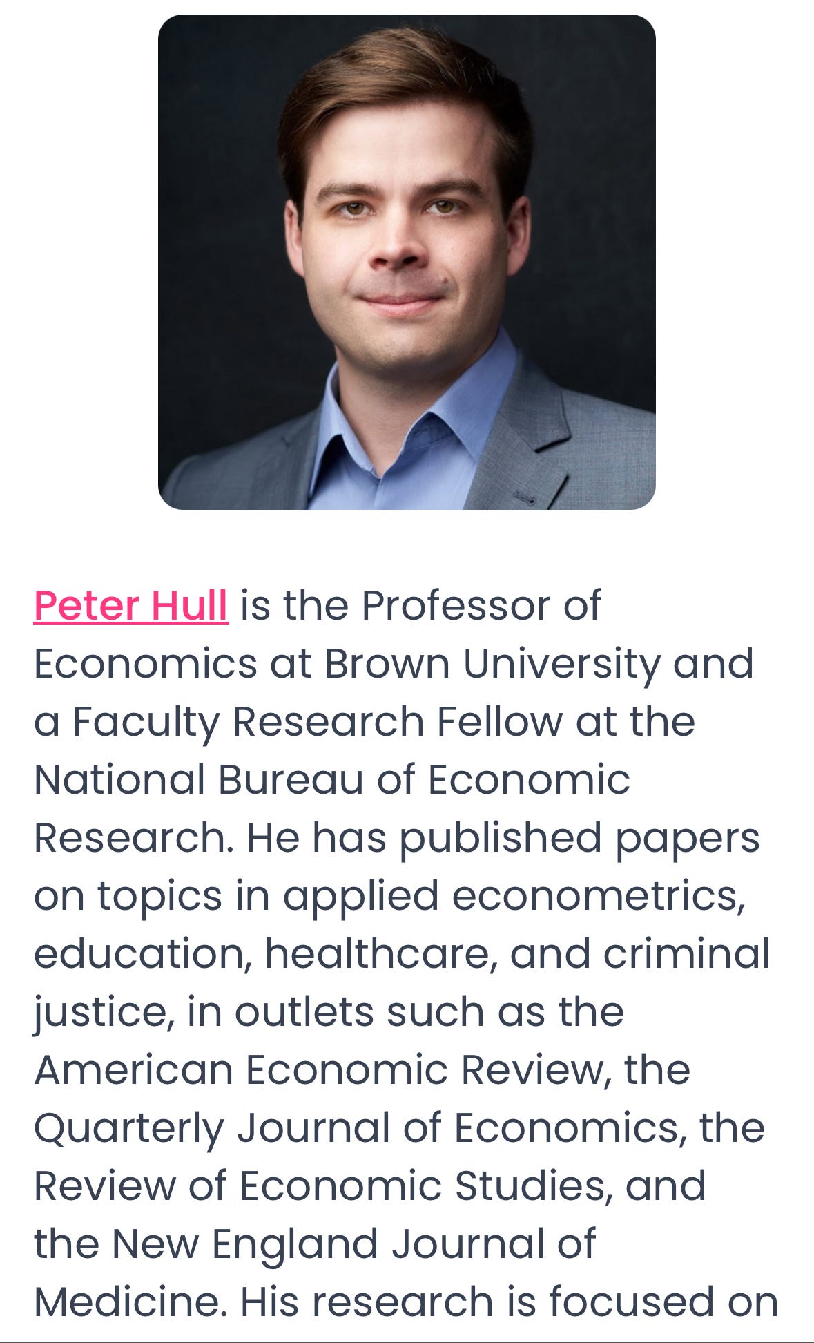 Two imminent workshops starting with shift-share IV by Peter Hull (Brown)