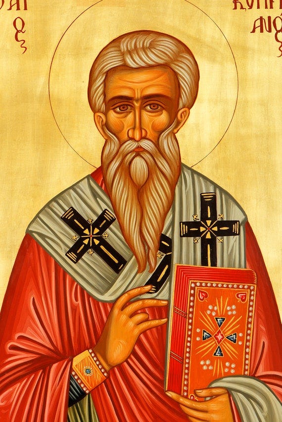 Orthodox Icon Saint Cyprian, St Cyprian of Carthage, Cyprian the Bishop of  Carthage, St Cyprian Russian Orthodox Icon, Handmade Wood Icon - Etsy