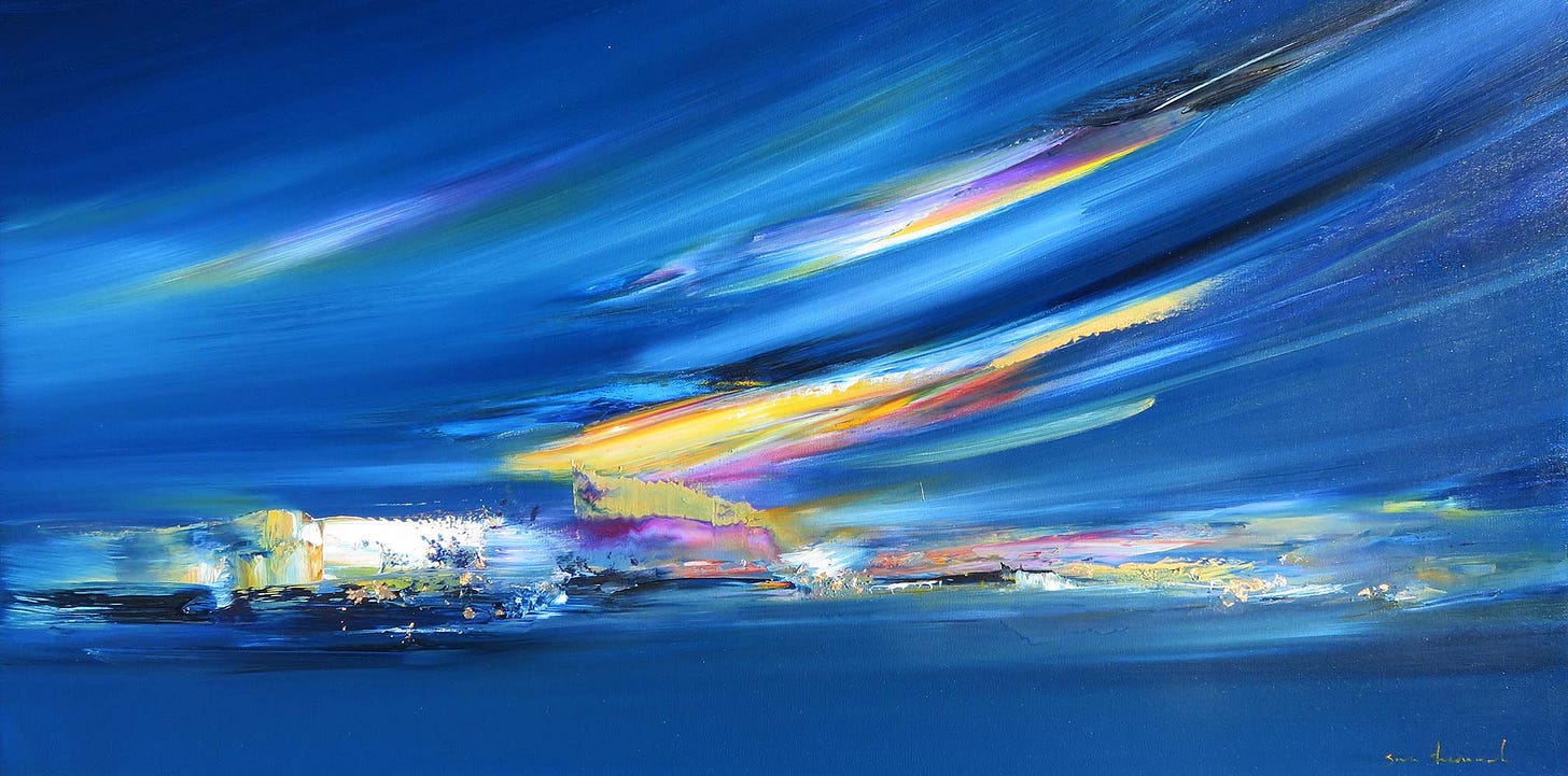 Fear Not. Landscape art | Sara Sherwood - Abstract Cityscape Artist London  UK