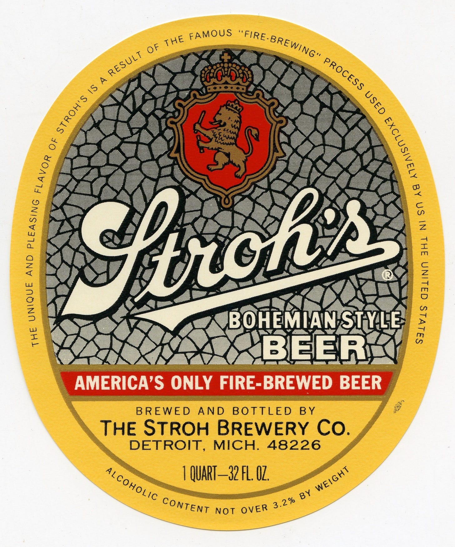 Stroh's Label (1)