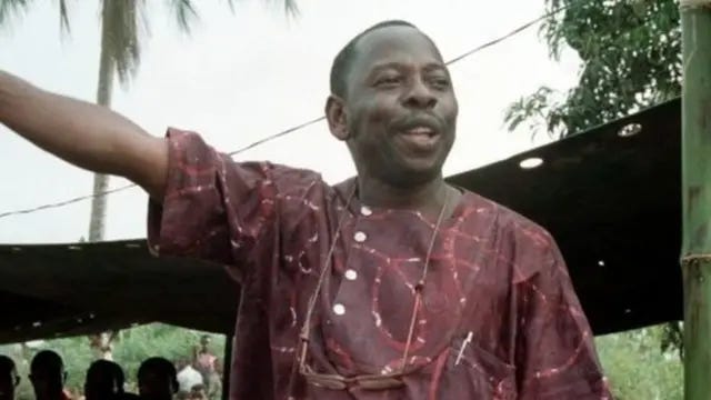 Ogoni 9 execution anniversary: Who be Ken Saro-Wiwa - BBC News Pidgin