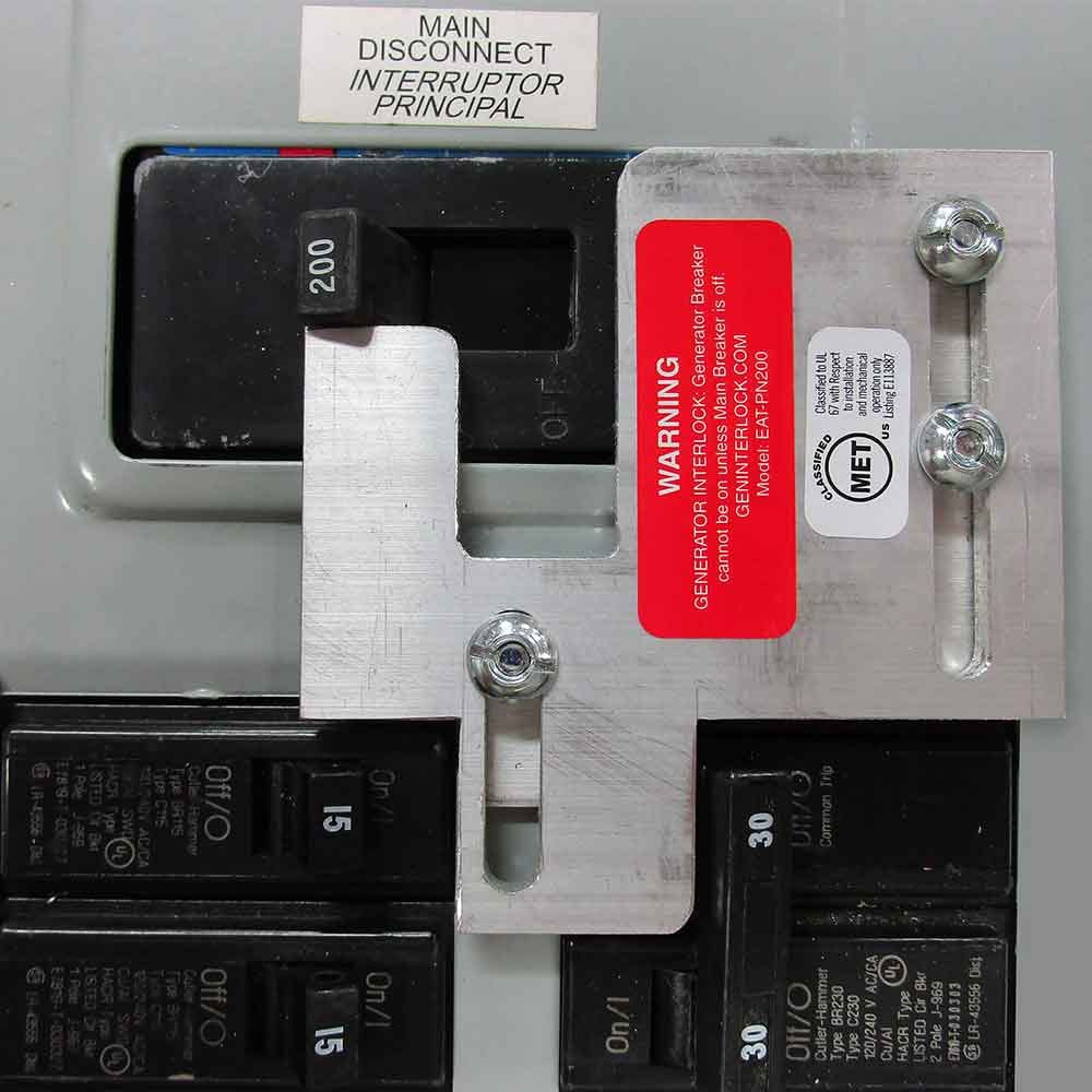 GenInterlock EAT-PN200 Cutler Hammer BR Series Panels Generator Interlock Kit 150 and 200 Amp