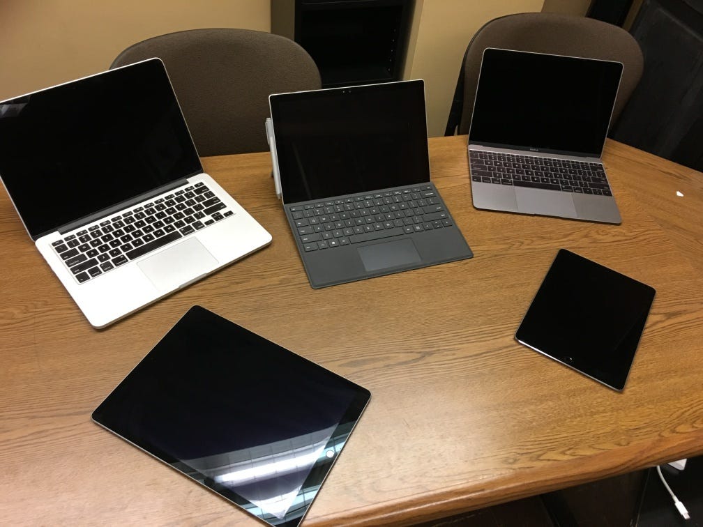 laptops on my desk