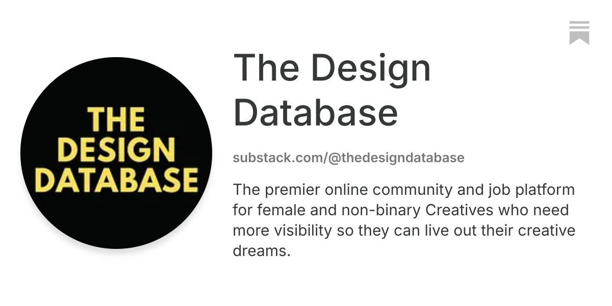 The Design Database | Substack
