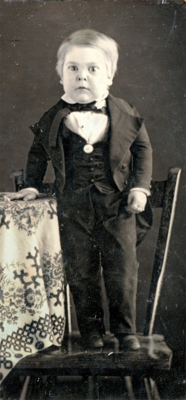 Little person Charles Stratton, known as General Tom Thumb in P.T. Barnum's freak show