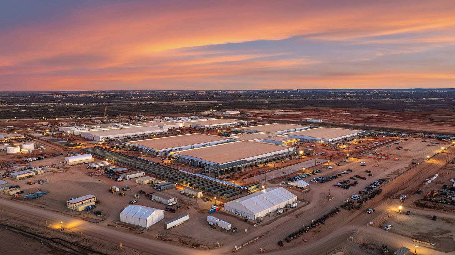 Abilene AI Data Center campus aerial view Abilene AI Data Center campus aerial view
