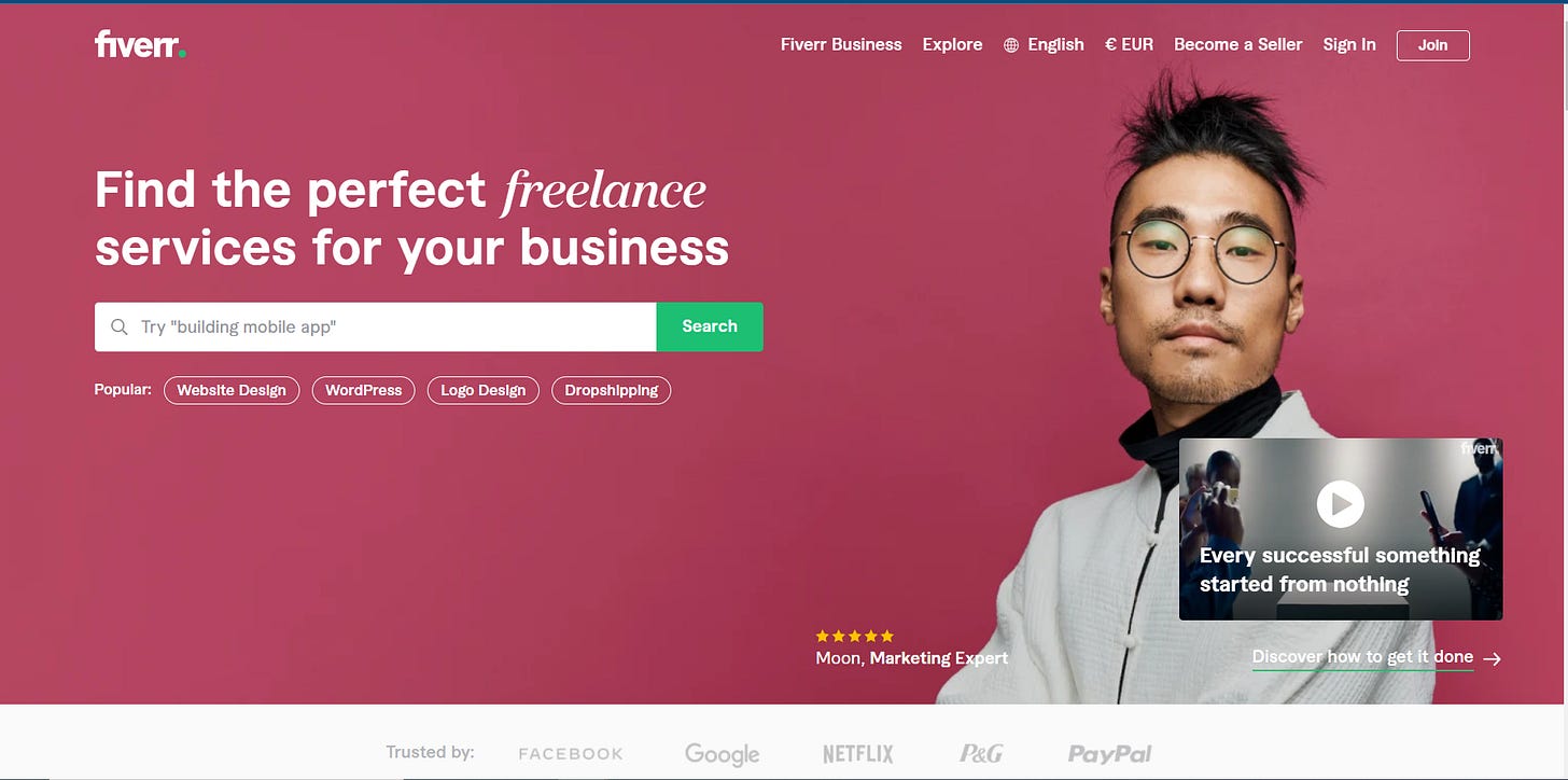 Fiverr website