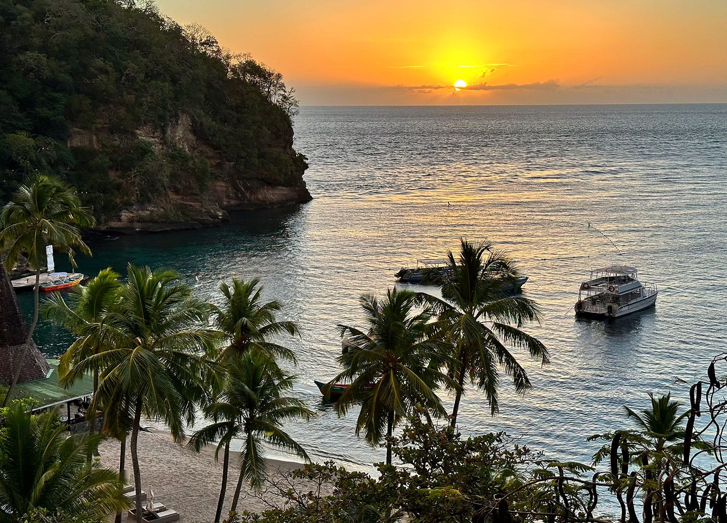 Sunset at Anse Chastenet