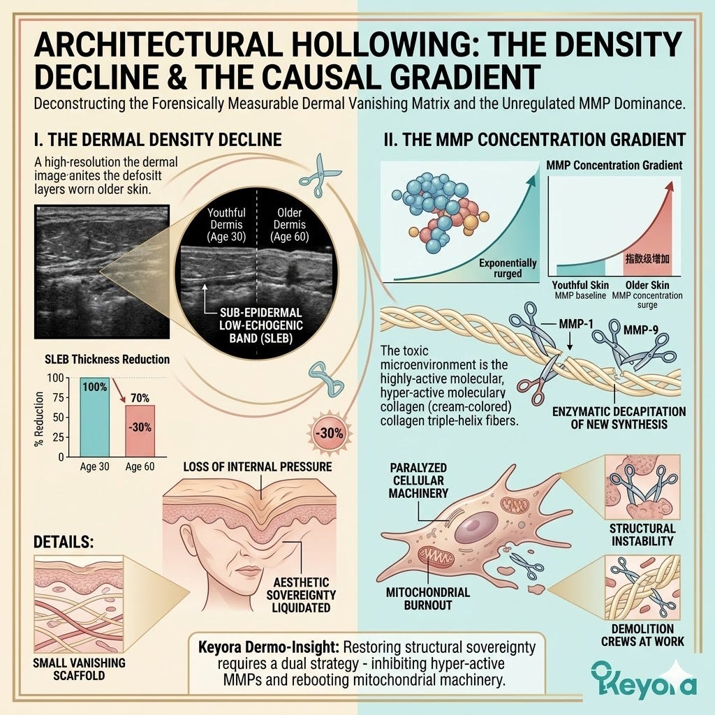 Mechanism of Dermal Density Decline and the MMP Concentration Gradient inducing the Neuro-Endocrine Storm to liquidate the Four-Drive System and Neurological Sovereignty. Mechanism of Dermal Density Decline and the MMP Concentration Gradient inducing the Neuro-Endocrine Storm to liquidate the Four-Drive System and Neurological Sovereignty.