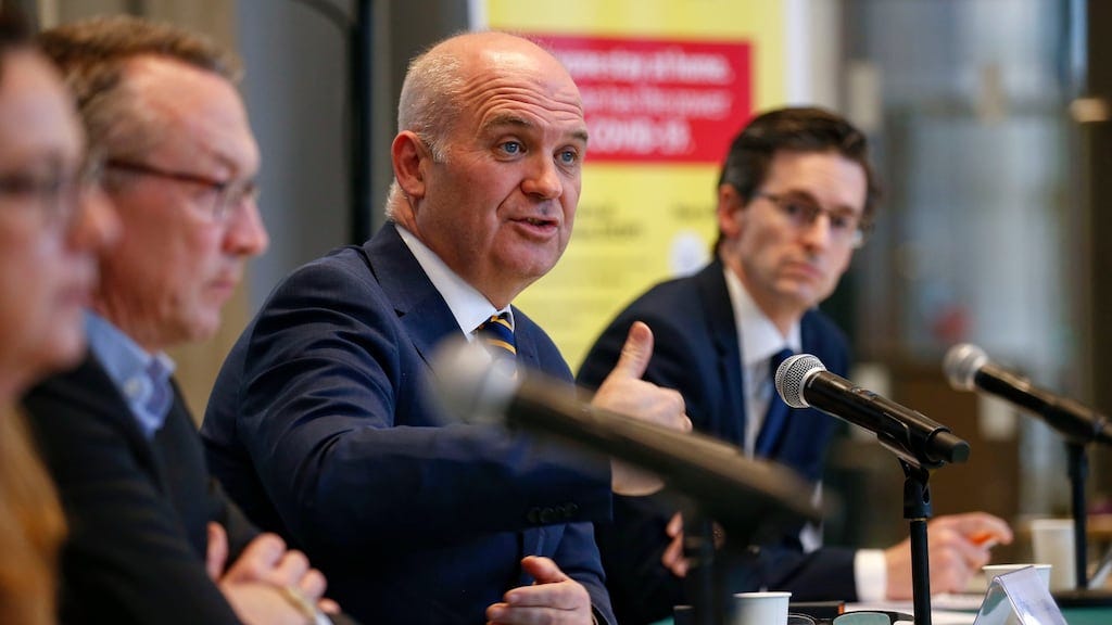 Dr Tony Holohan, chair of NPHET, delives a media briefing in the Department of Health. Photograph: Crispin Rodwel/The Irish Times Dr Tony Holohan, chair of NPHET, delives a media briefing in the Department of Health. Photograph: Crispin Rodwel/The Irish Times