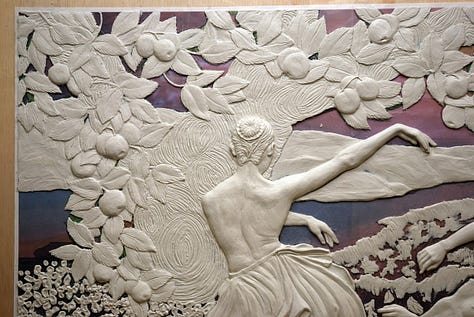 oil on paper sculpture