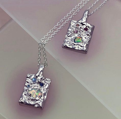 Danielle Karlikoff Molten metal melted jewelry trend