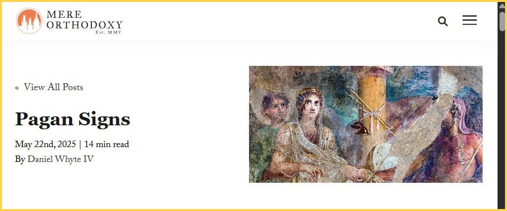 “Pagan Signs” | Mere Orthodoxy