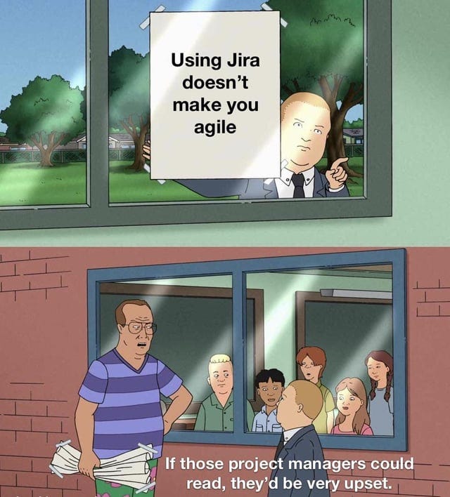 We're agile now because Jira : r/ProgrammerHumor We're agile now because Jira : r/ProgrammerHumor