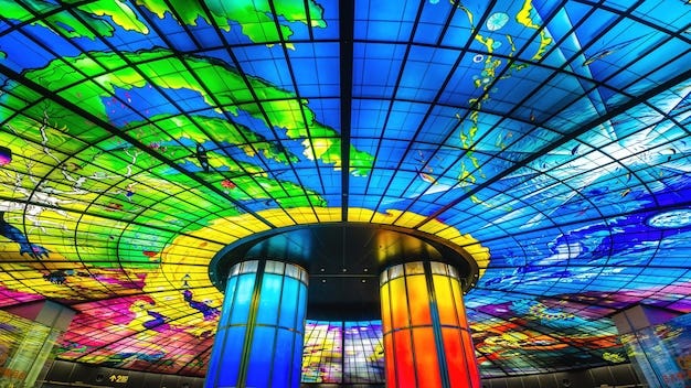The Dome of light at formosa boulevard station in Kaohsiung city in Taiwan.