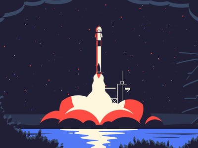 Rocket Launch nasa astronaut spacex smoke illustration space universe launch rocket