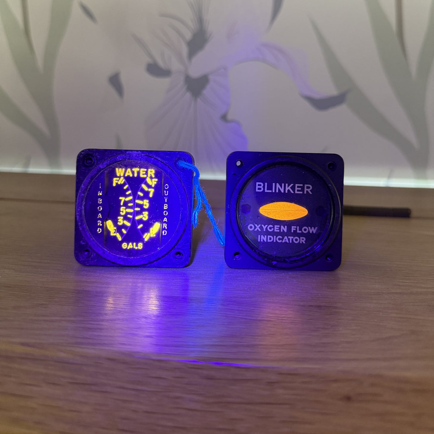 Glowing WW2 aircraft gauges Glowing WW2 aircraft gauges