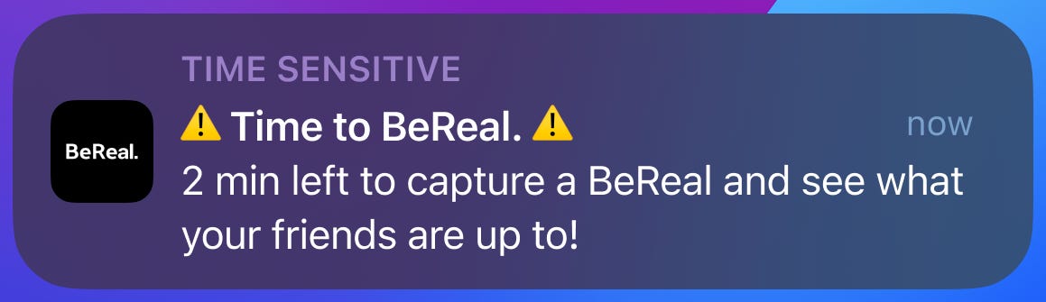 ⚠️Time to BeReal.⚠️ Notification – BeReal Help Center
