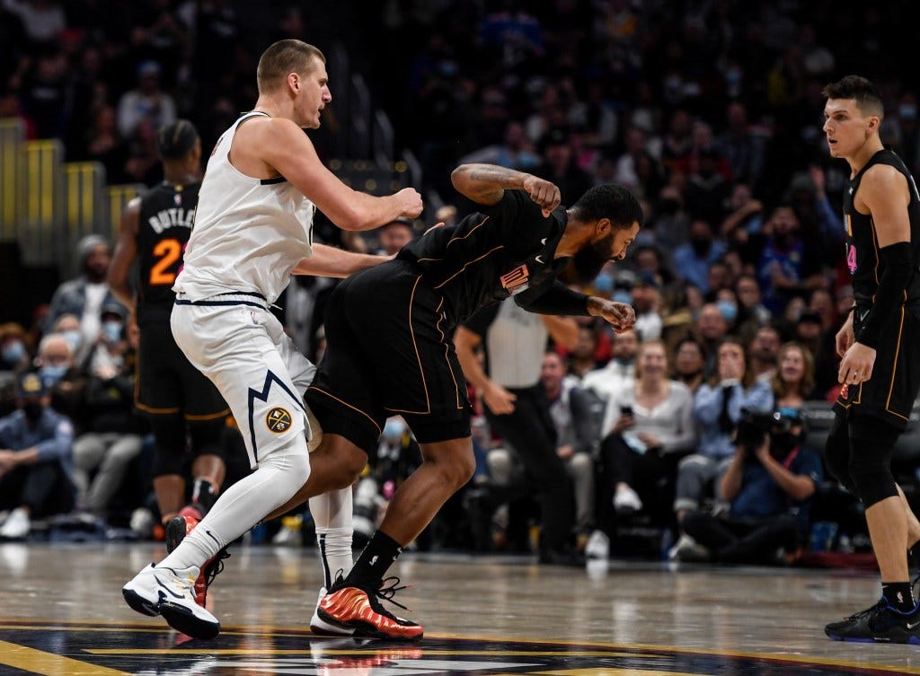Nikola Jokic suspended 1 game for shove of Heat's Markieff Morris