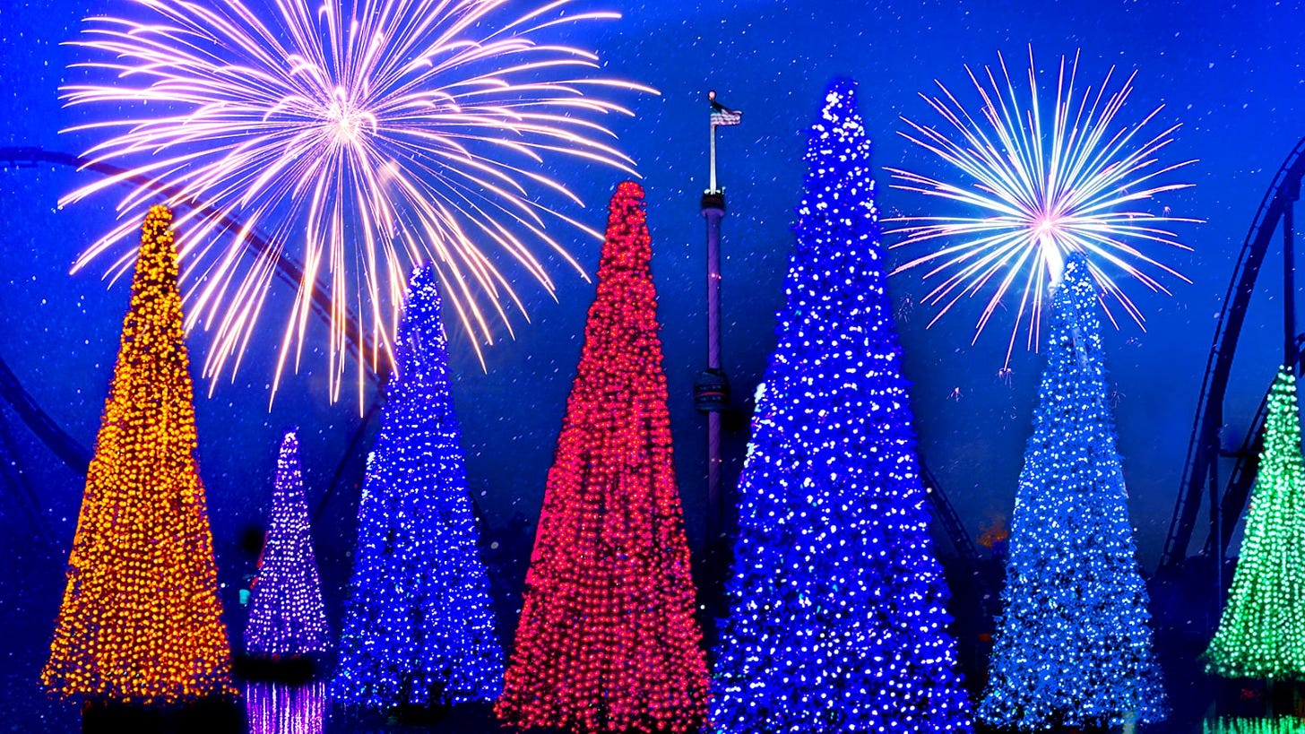 The Sea of Trees at SeaWorld Orlando's Christmas Celebration. Image: SeaWorld Orlando The Sea of Trees at SeaWorld Orlando's Christmas Celebration. Image: SeaWorld Orlando