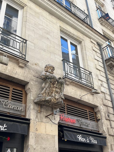 Nantes streets, churches, shops, and whimsical lego wall fillings