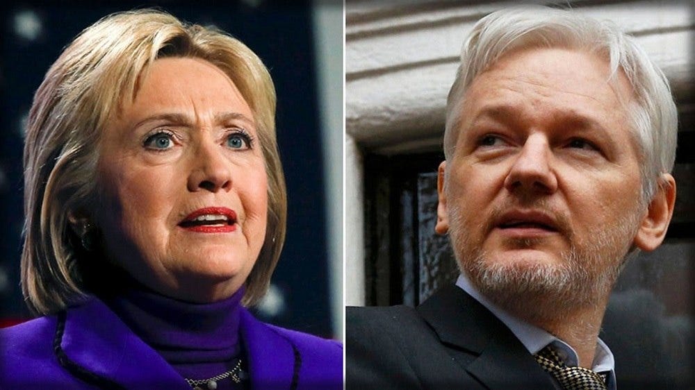 Julian Assange claims Hillary Clinton WikiLeaks not tied to Russia 2016 images Julian Assange claims Hillary Clinton WikiLeaks not tied to Russia 2016 images