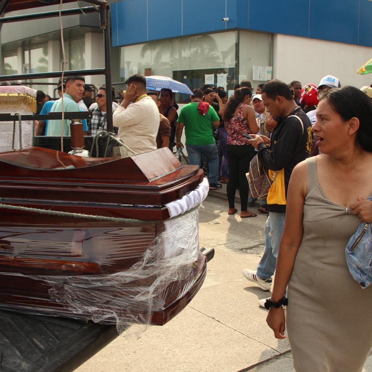 Coffins are delivered to a morgue in Guayaquil, Ecuador, where 22 people were killed in fierce gunfights between rival gangs earlier this year. Coffins are delivered to a morgue in Guayaquil, Ecuador, where 22 people were killed in fierce gunfights between rival gangs earlier this year.
