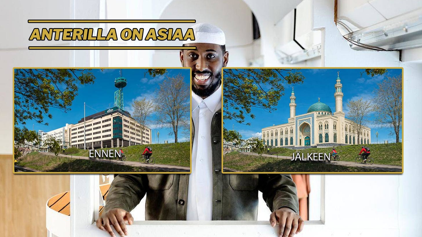 Todellisuudessa tila on suunniteltu nimenomaan sunnimuslimien rukouskäytäntöjen erityisvaatimusten pohjalta: rukoussuunnan tarkka osoittaminen Mekkaan, rukousmattojen sijoittelu, wudu-puhdistautumistilat sekä muut islamilaiset vaatimukset on kaikki huomioitu suunnittelussa. 