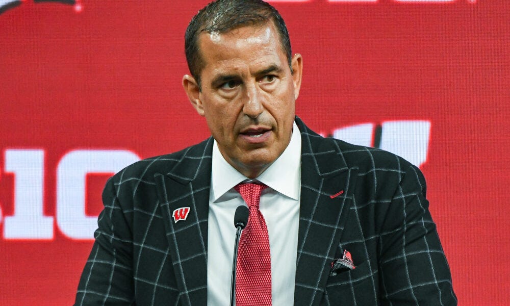 Wisconsin Badgers Football head coach Luke Fickell