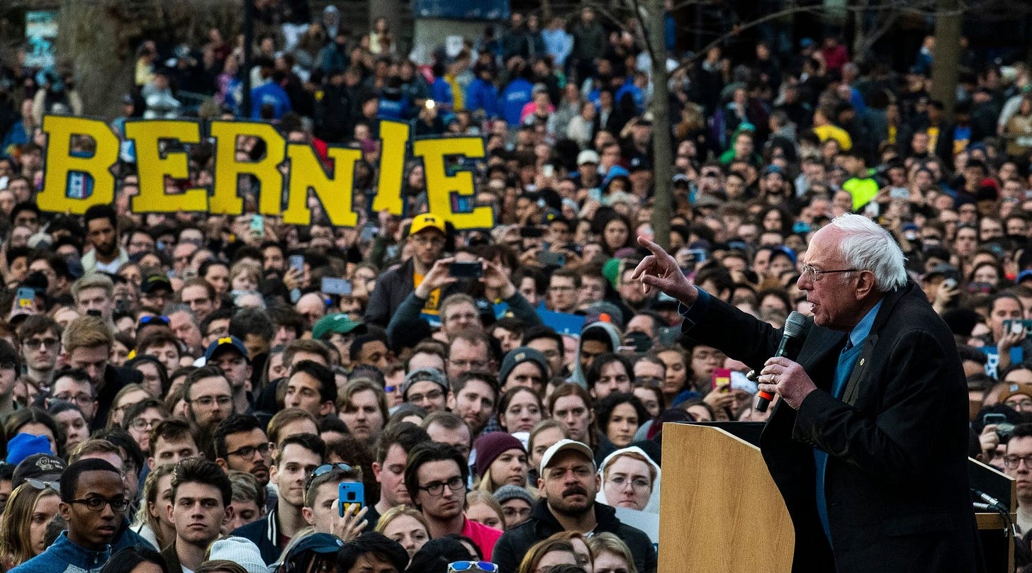 Image result for Bernie Sanders michigan