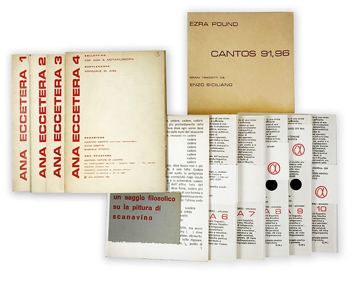 Ana Eccetera. Esercizi, notizie di lavoro. TUTTO IL PUBBLICATO con la sola  mancanza del n. 5 da Martino OBERTO: molto buono Brossura (1958) | Libreria  Giorgio Maffei