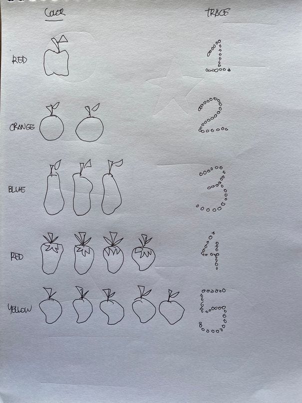 Color and trace printable