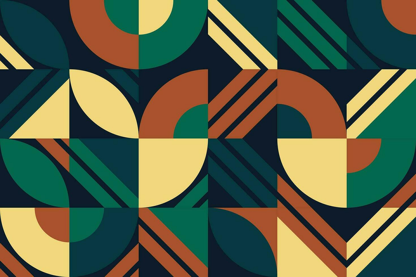 Modern abstract pattern with a retro twist, featuring bold geometric shapes  and a seamless, decorative design in a Scandinavian-inspired, multi-colored  palette 34864542 Vector Art at Vecteezy