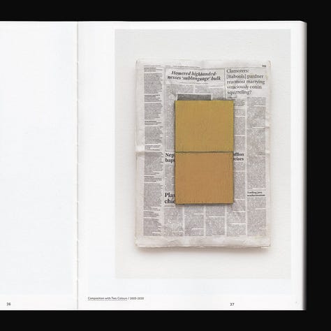 The Absence Of Mark Manders, Bonnefanten, Introduction by Stijn Huijts, Essay by Douglas Fogle, Design by Roger Willems, Roma Publication 384, Roma Publications, Amsterdam, 2020, in collaboration with Bonnefanten, Maastricht [BOOKS at, Amsterdam. © Mark Manders]