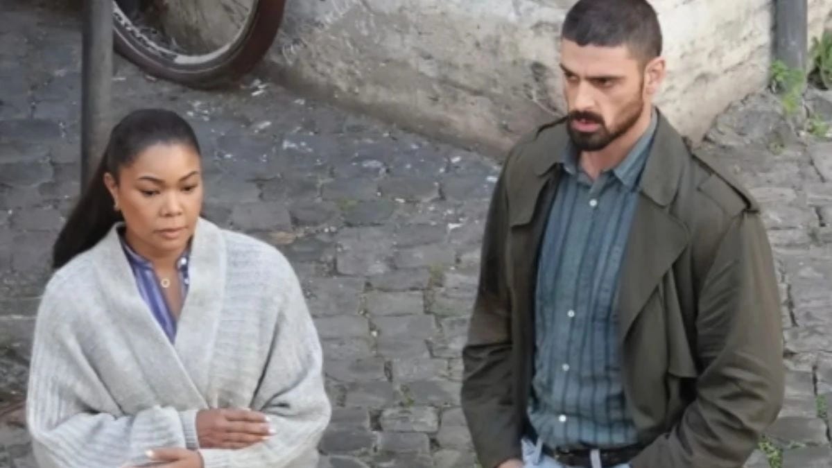 Gabrielle Union & Michele Morrone Start Filming Prime Rom-Com “Blame It On  Rome” in Rome