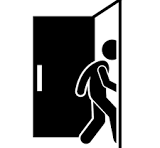 door icon, going icon, house icon, inside icon, man icon ...
