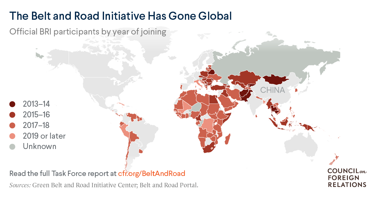 Countries in China's Belt and Road Initiative: Who's In And Who's Out |  Council on Foreign Relations