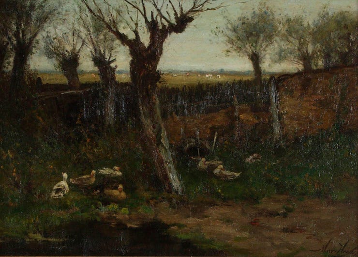 'Uiterwaarden laandschap' olieverf op doek: Marinus Heijl (herkomst: coll. Museum Veluwezoom, Doorwerth) 'Uiterwaarden laandschap' olieverf op doek: Marinus Heijl (herkomst: coll. Museum Veluwezoom, Doorwerth)