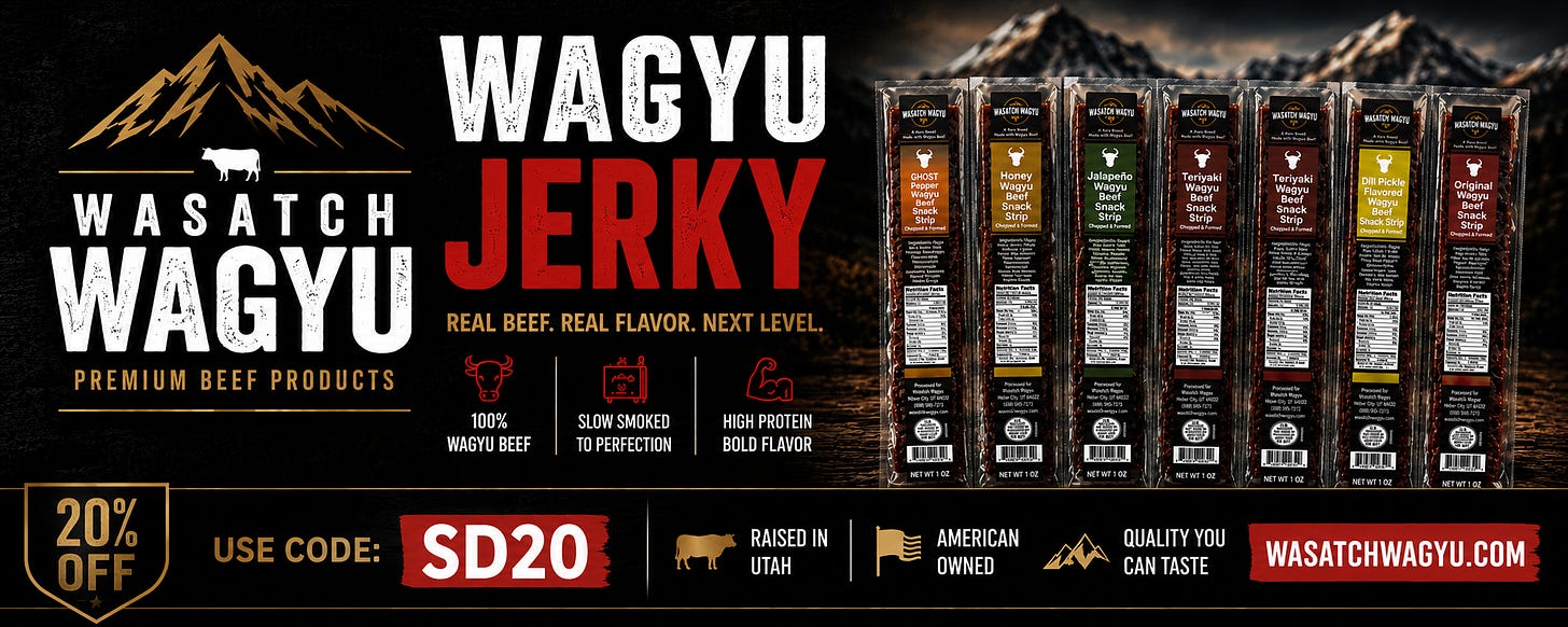 Wasatch Wagyu beef jerky strips