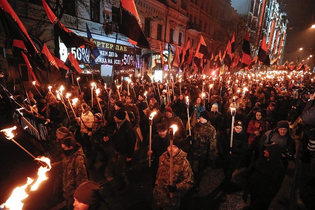 Thousands of Ukraine nationalists march in Kiev | South China Morning Post Thousands of Ukraine nationalists march in Kiev | South China Morning Post