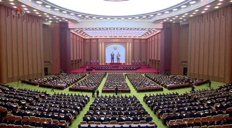 Pictured is the 10th session of the 14th Supreme People's Assembly, which took place in Pyongyang on January 16, 2024.